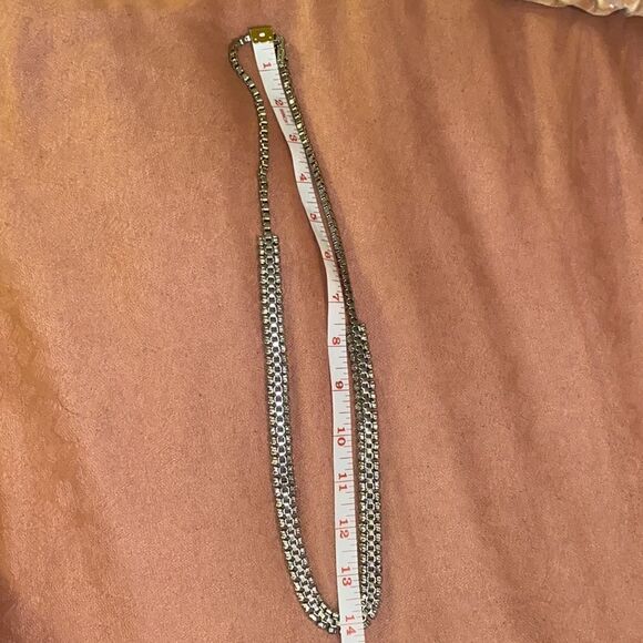 Ann Taylor Chain Link Necklace with Crystals! - Picture 11 of 13